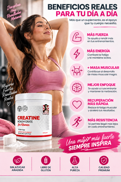 CREATINE MONOHYDRATE FOR WOMEN - MAS FUERZA Y MAS ENERGIA