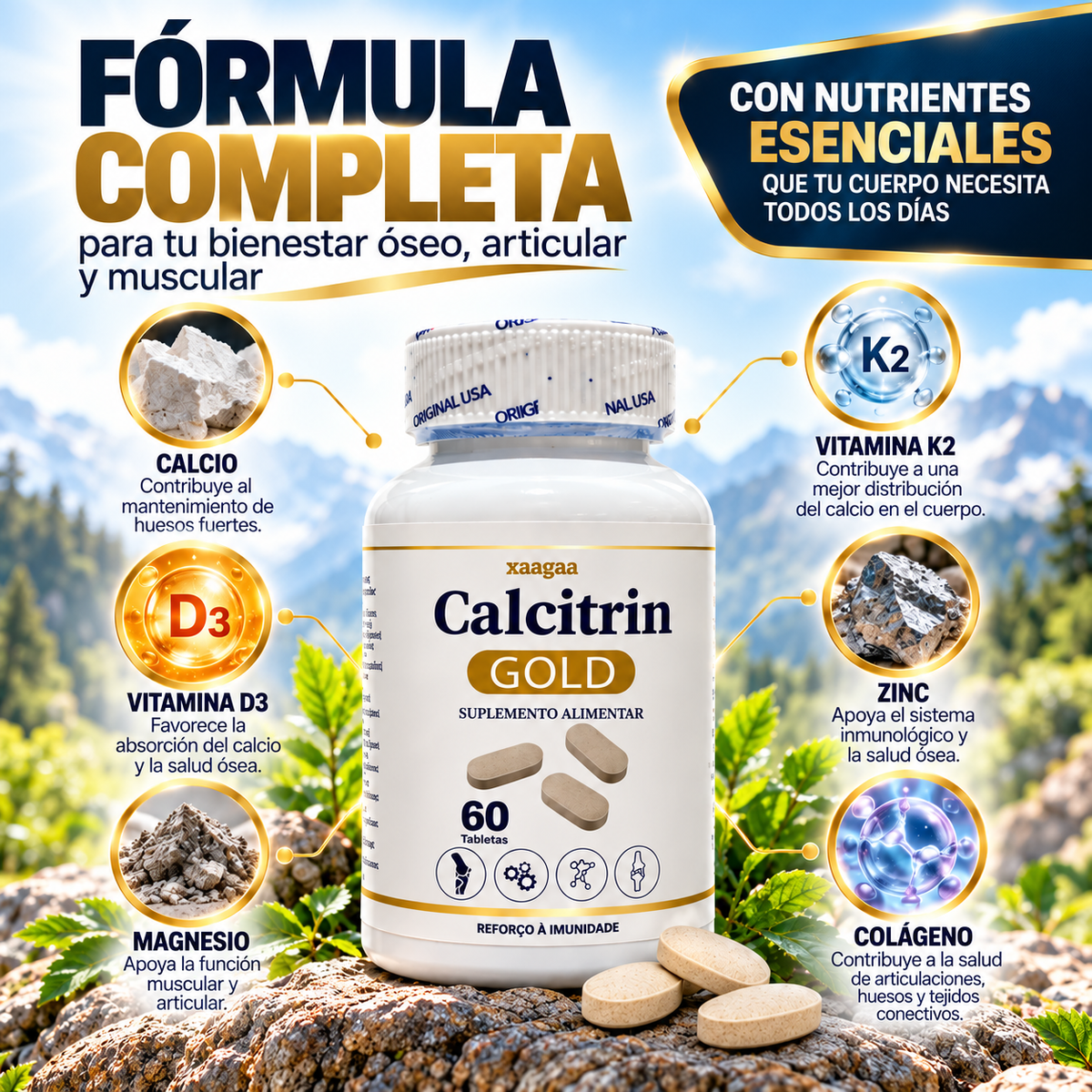 Calcitrin Gold - Apoya tu salud ósea, articular y muscular
